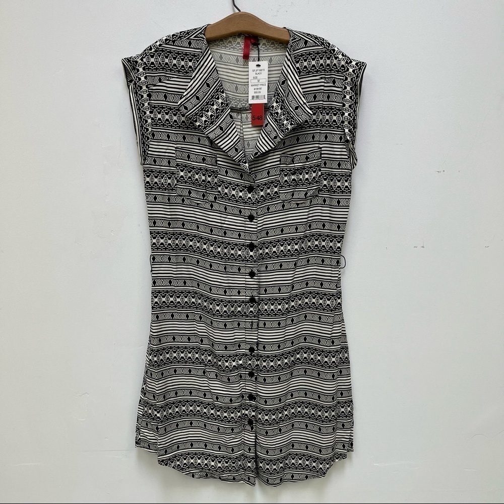 NWT 5/48 Black and White Patterned Dress